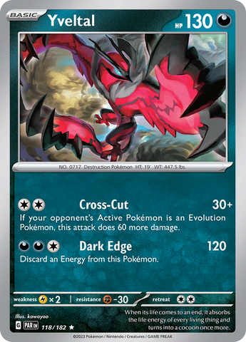 Yveltal - 118/182 118 - SV04 Paradox Rift Holofoil