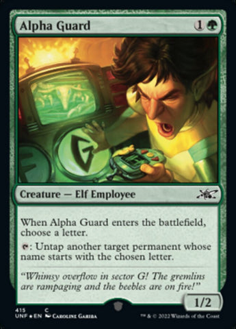 Alpha Guard (Galaxy Foil) (UNF-415) - Unfinity Foil