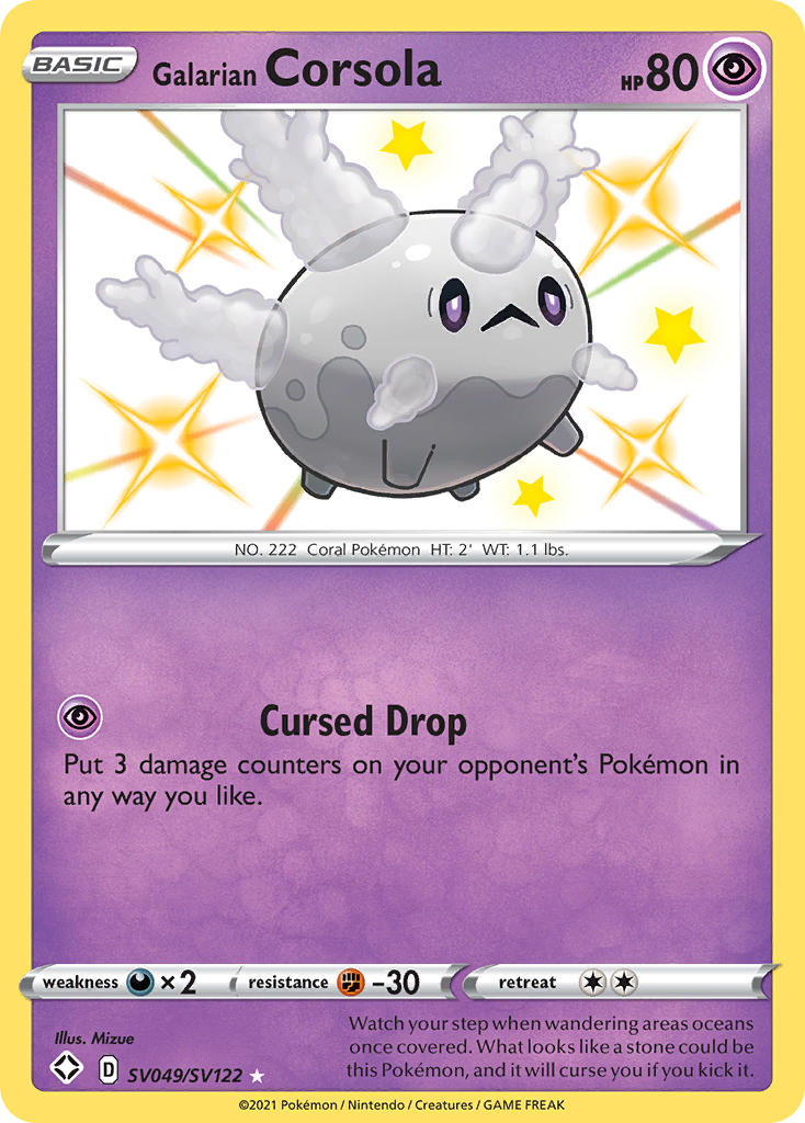 Galarian Corsola SV049/122 - Shining Fates Shiny Vault Holofoil