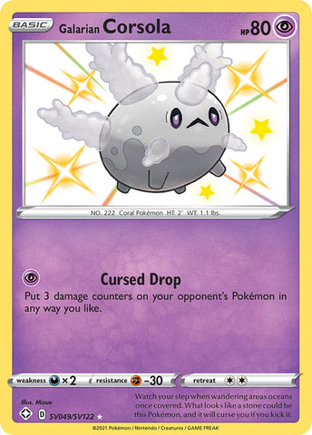 Galarian Corsola SV049/122 - Shining Fates Shiny Vault Holofoil