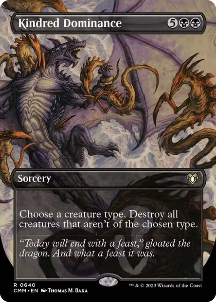 Kindred Dominance (Borderless) (CMM-640) - Commander Masters (Borderless)