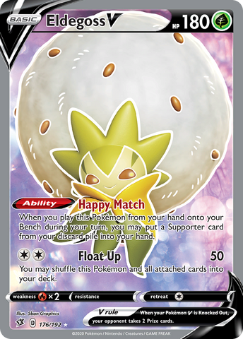 Eldegoss V (Full Art) 176/192 - SWSH02 Rebel Clash Holofoil