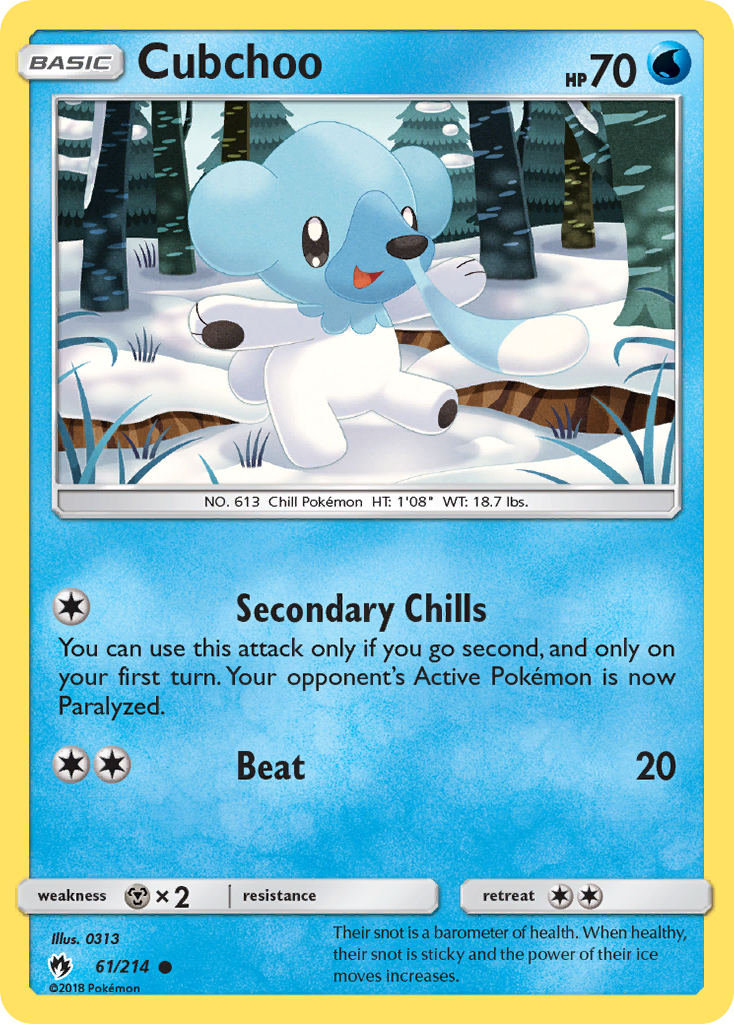Cubchoo 61/214 - SM  Lost Thunder