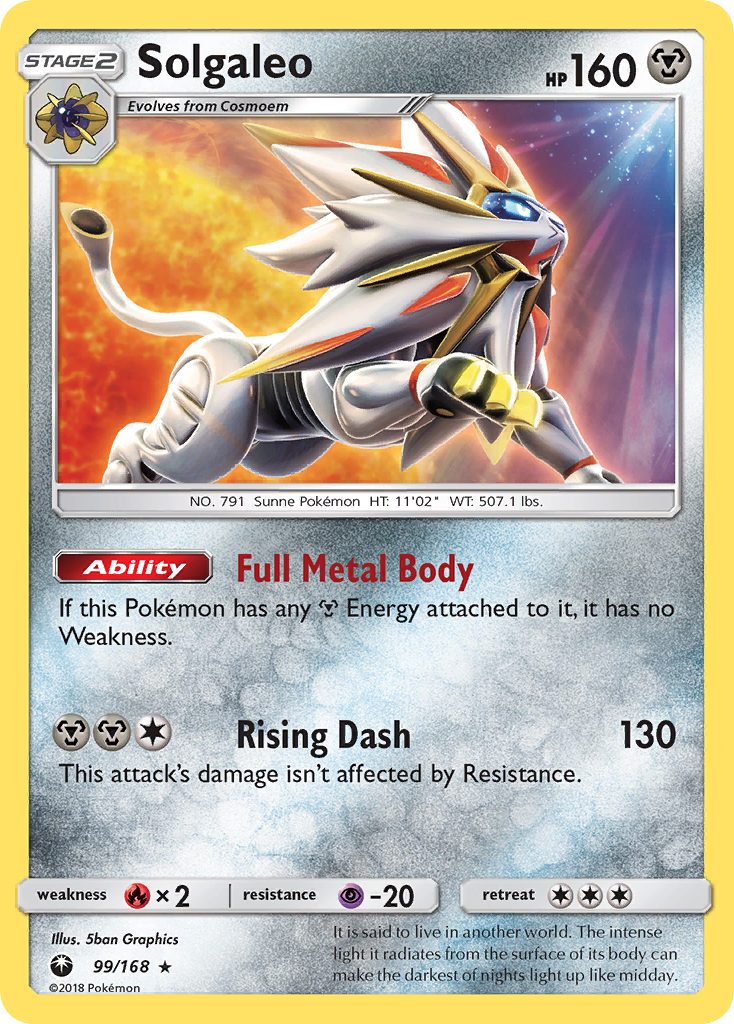 Solgaleo/168 - SM  Celestial Storm Holofoil