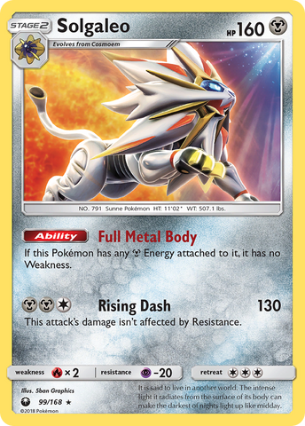 Solgaleo/168 - SM  Celestial Storm Holofoil