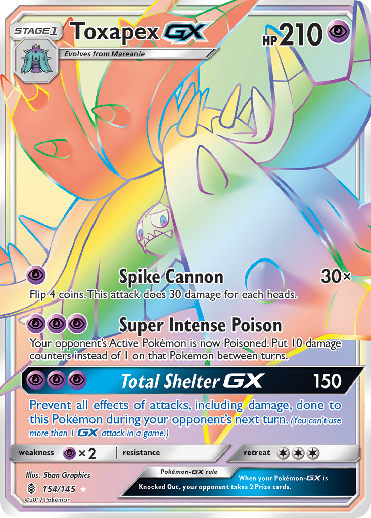 Toxapex GX (Secret)/145 - SM  Guardians Rising Holofoil