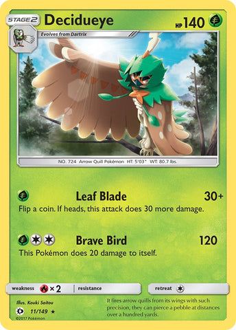 Decidueye - 011/149 (Cracked Ice Holo) - Deck Exclusives Holofoil