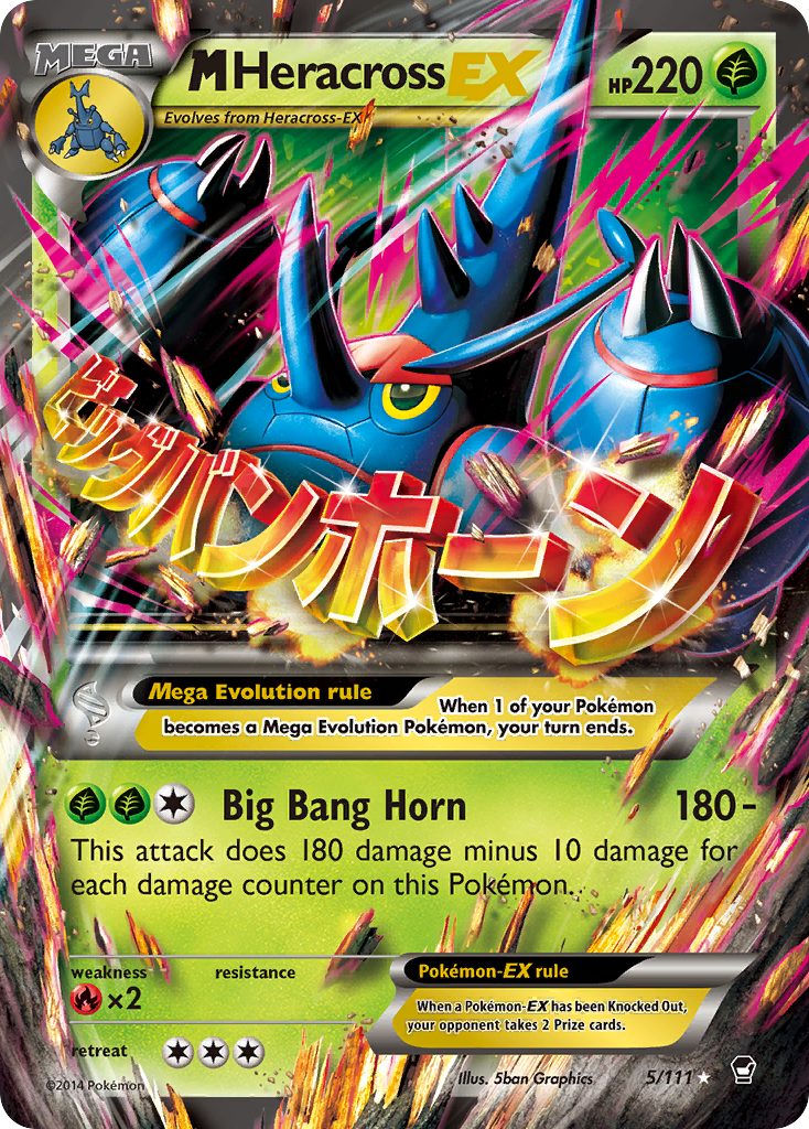 M Heracross EX 5/111 - XY  Furious Fists Holofoil