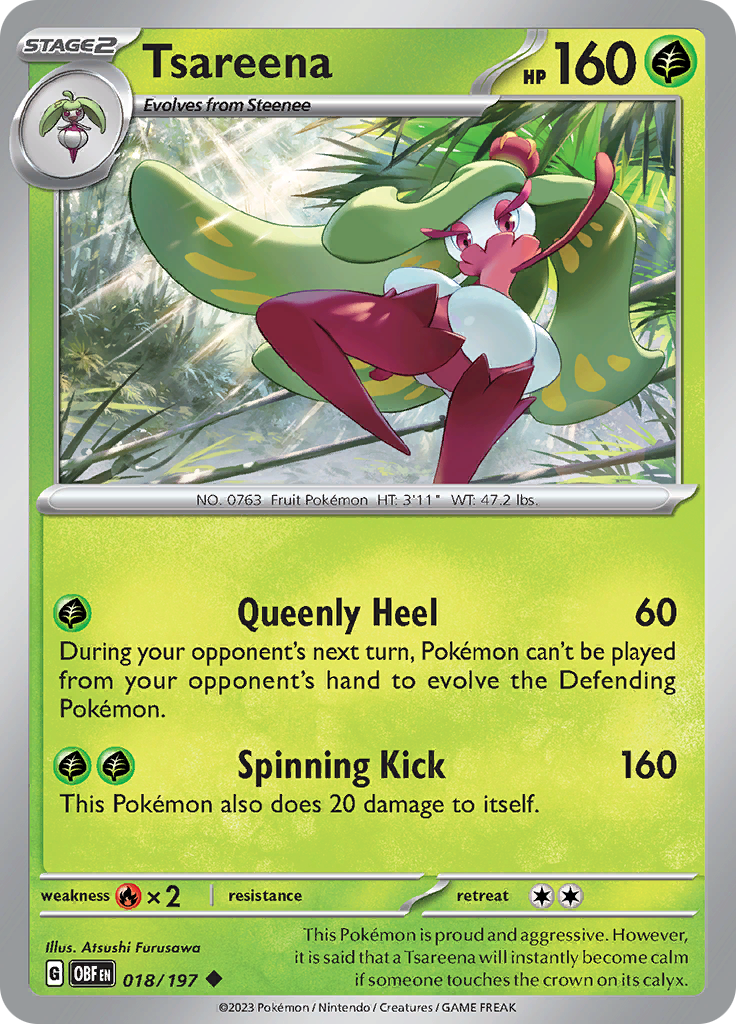 Tsareena 18 - SV03 Obsidian Flames
