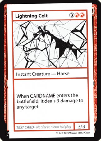 Lightning Colt (No PW Symbol) (CMB1-) - Mystery Booster Playtest Cards 2021