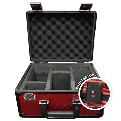 Evoretro Aluminum Graded Card 3 Row Storage Case Red