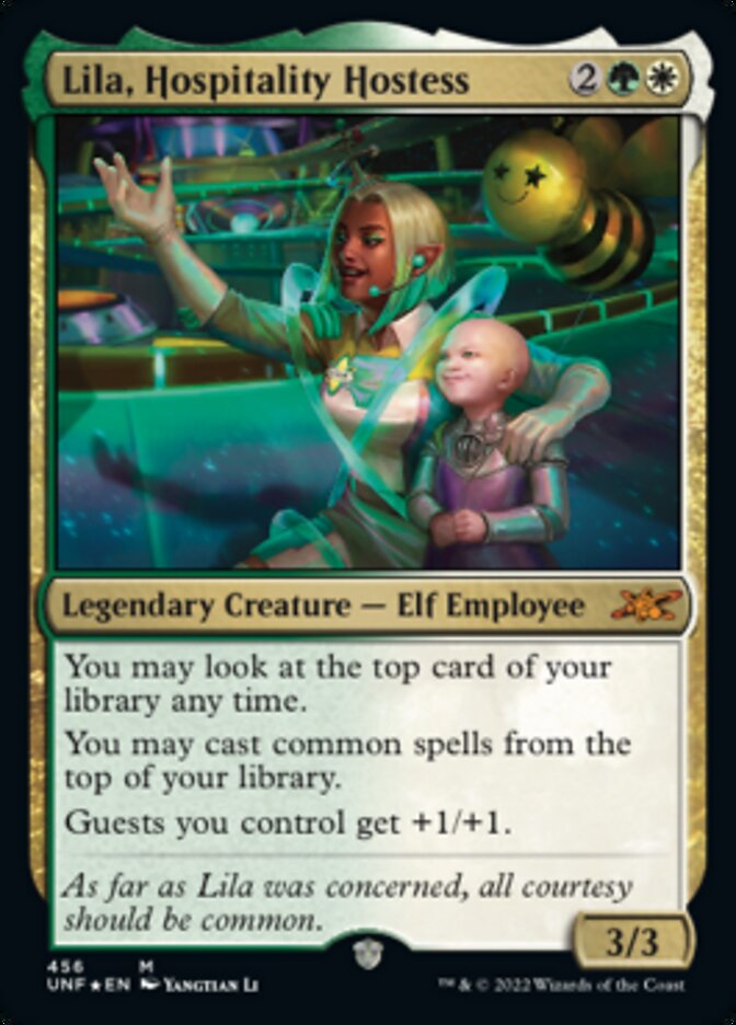 Lila, Hospitality Hostess (Galaxy Foil) (UNF-456) - Unfinity Foil