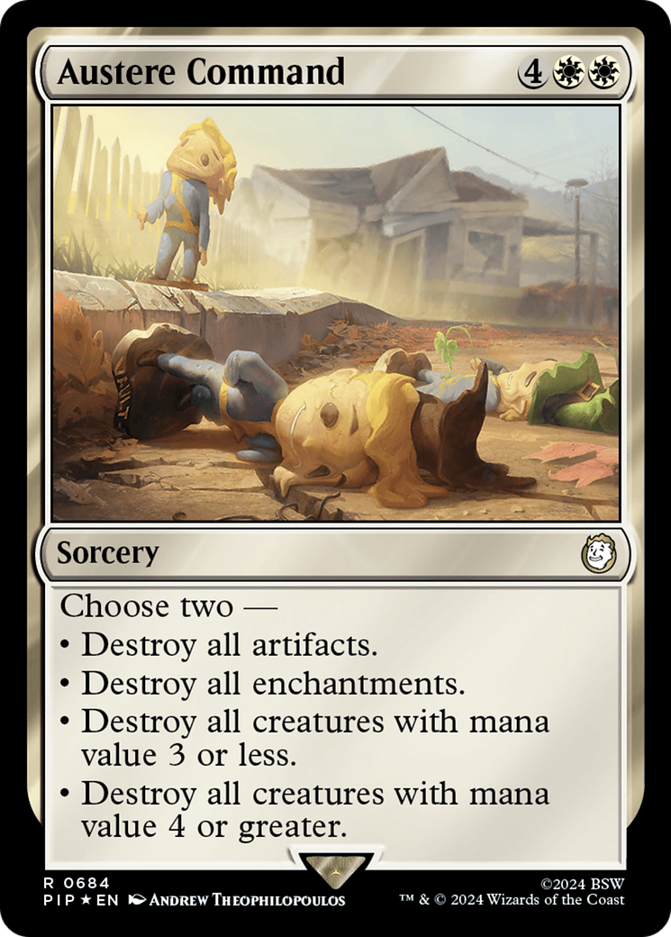 Austere Command (Surge Foil) (PIP-684) - Fallout Foil