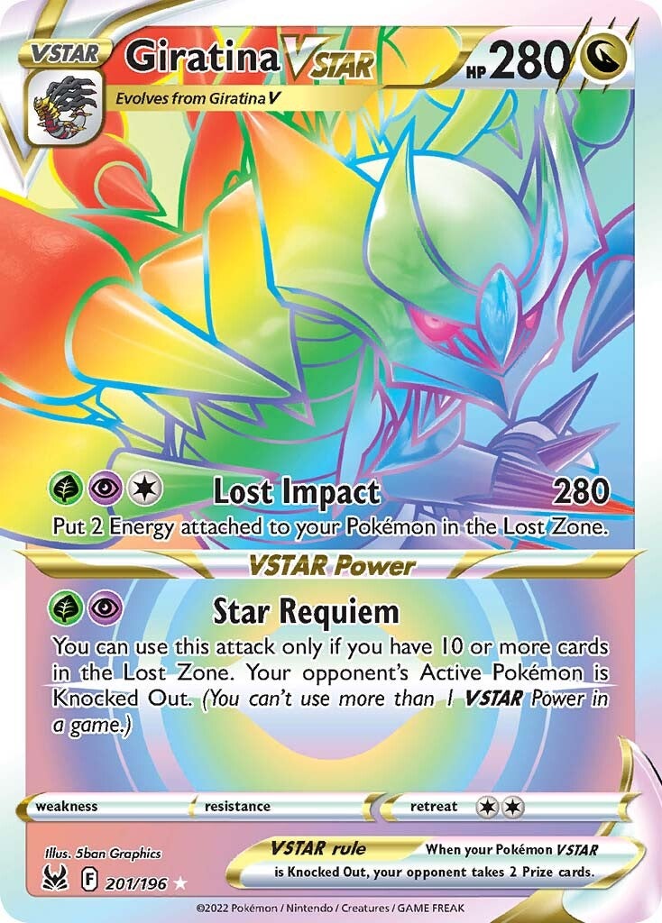 Giratina VSTAR (201) (Secret) 201/196 - SWSH11 Lost Origin Holofoil