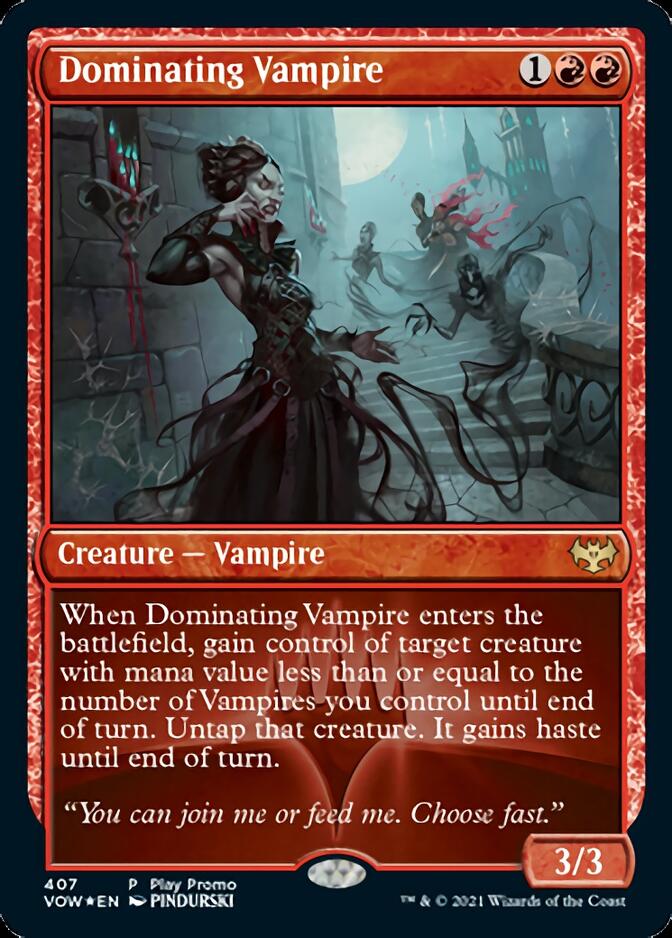 Dominating Vampire (PLAY-407) - Innistrad: Crimson Vow Foil