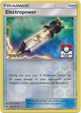 Electropower - 172/214 (League Cup) [Staff] - League & Championship Cards Reverse Holofoil