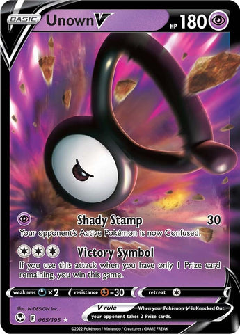 Unown V 65/195 - SWSH12 Silver Tempest Holofoil