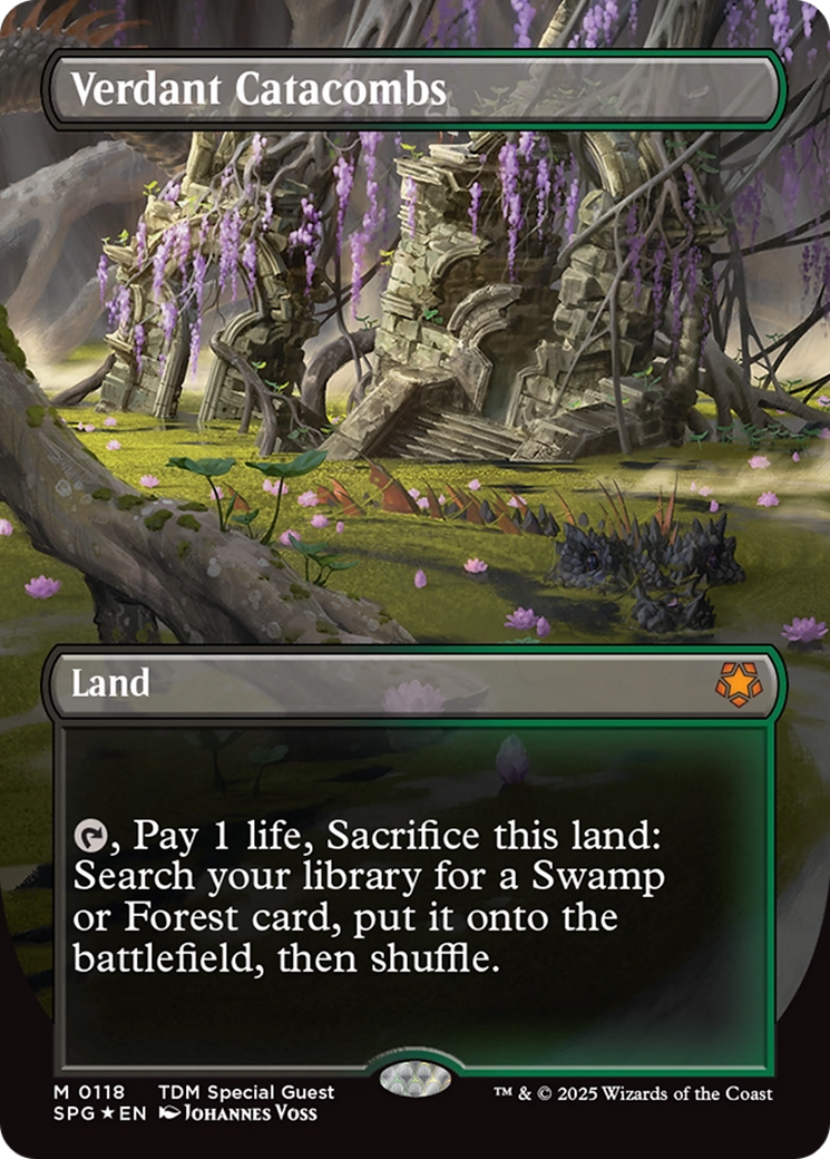 Verdant Catacombs (Borderless) (Dragonscale Foil) - Special Guests Foil