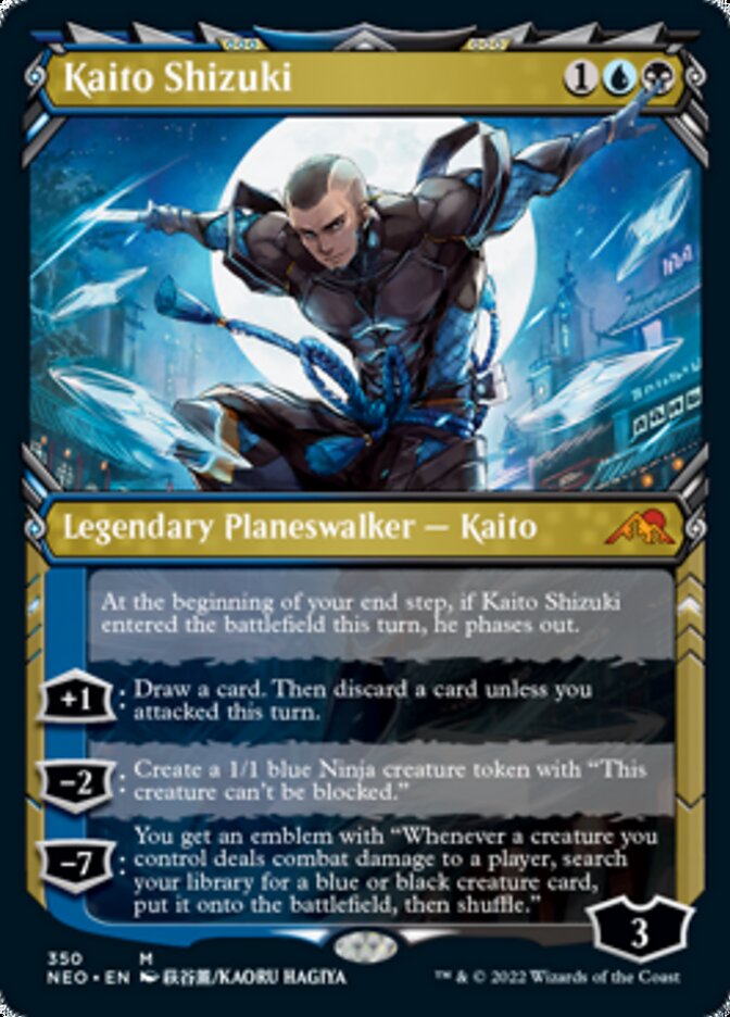 Kaito Shizuki (Showcase) (NEO-350) - Kamigawa: Neon Dynasty: (Showcase)