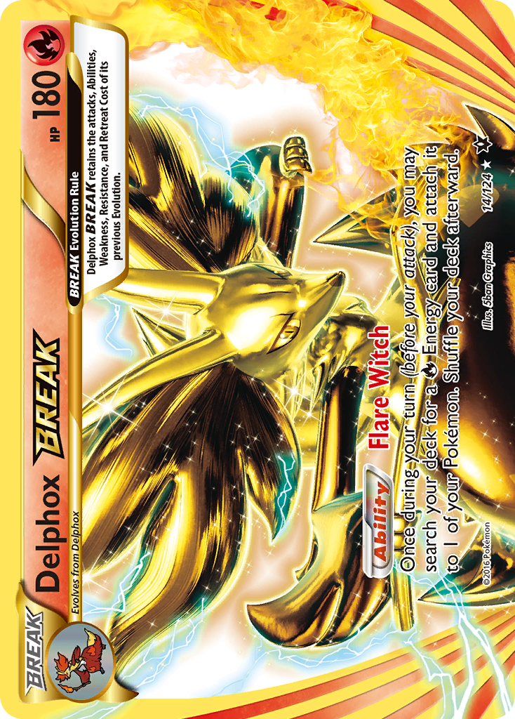 Delphox BREAK 14/124 - XY  Fates Collide Holofoil