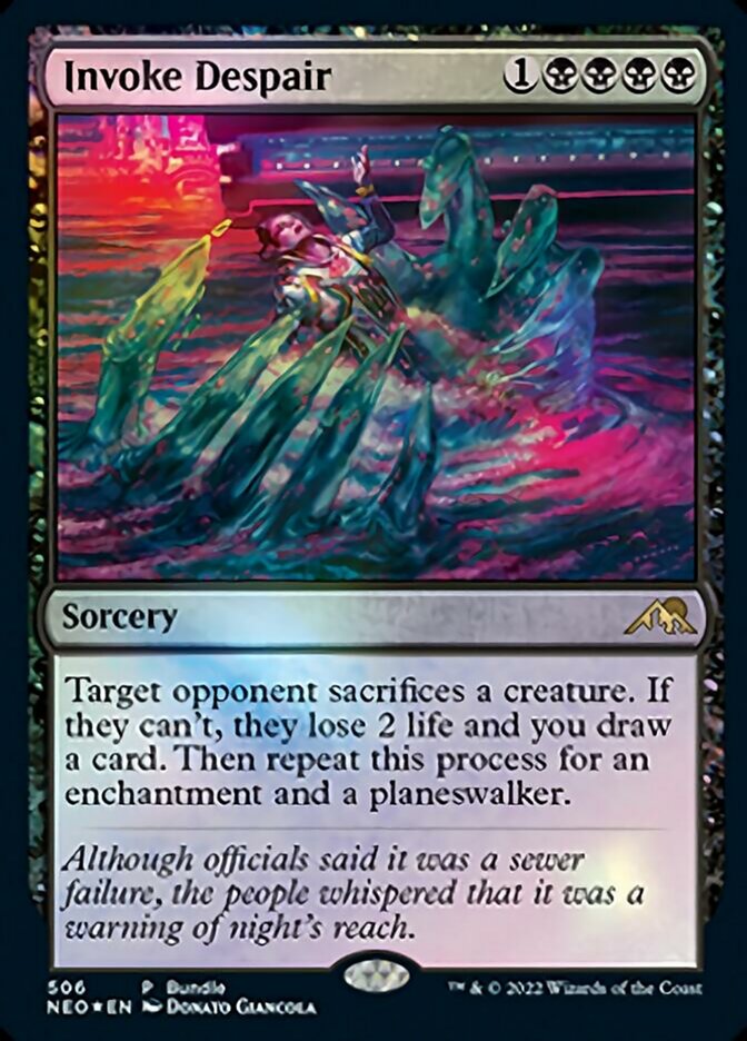 Invoke Despair (NEO Bundle) (UMP-506) - Kamigawa: Neon Dynasty Foil
