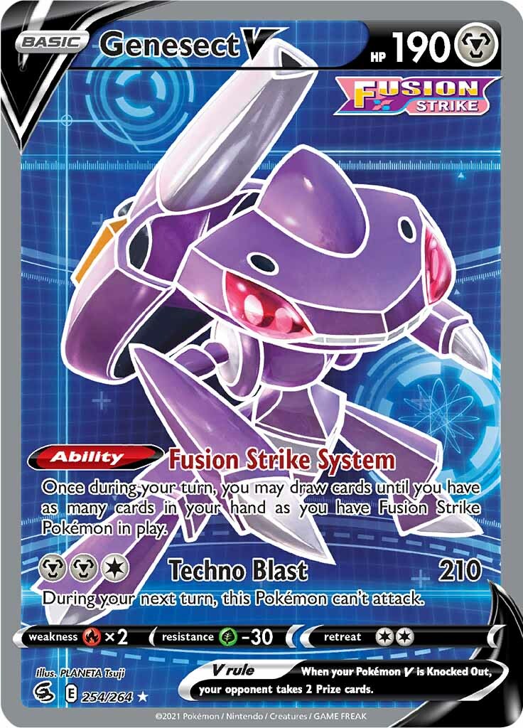 Genesect V (Full Art) 254/264 - SWSH08 Fusion Strike Holofoil