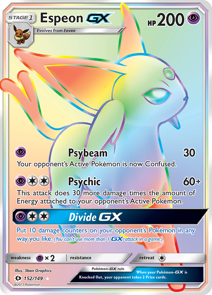 Espeon GX (Secret)/149 - SM Base Set Holofoil