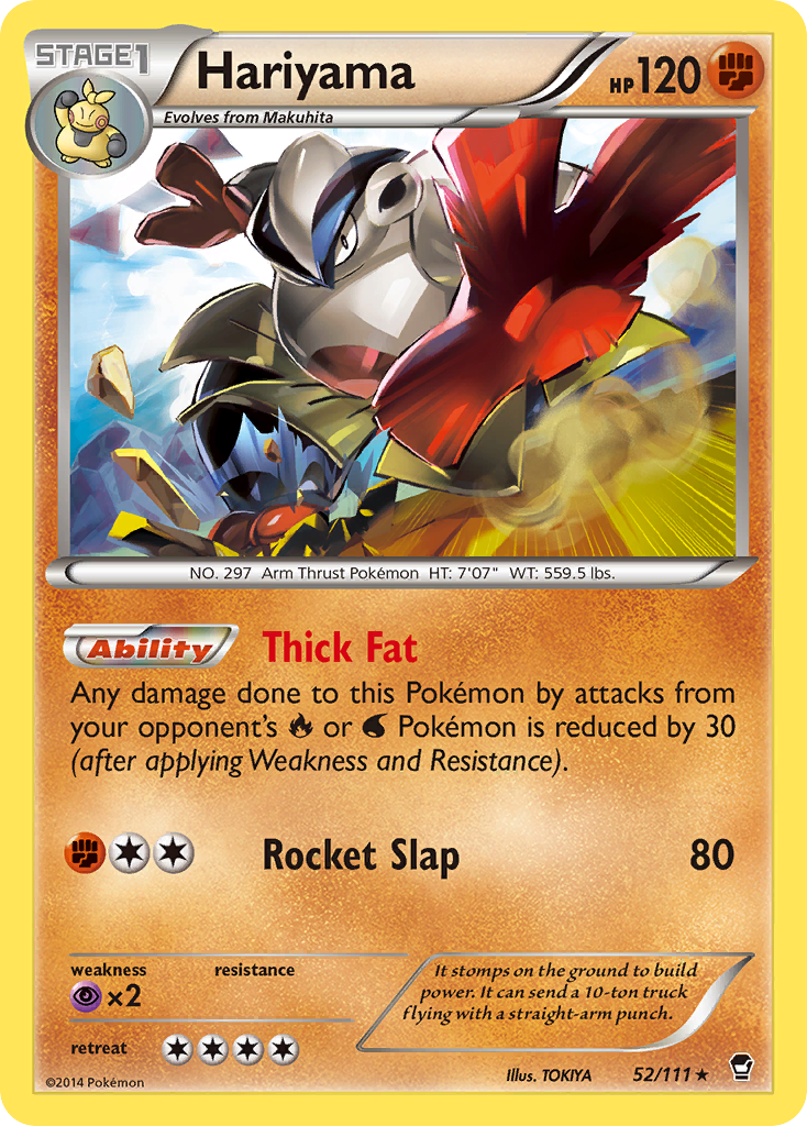Hariyama 52/111 - XY  Furious Fists
