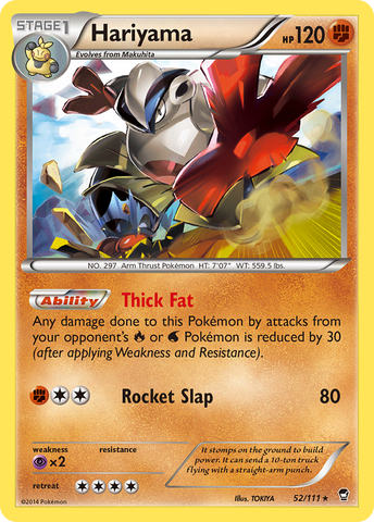 Hariyama 52/111 - XY  Furious Fists