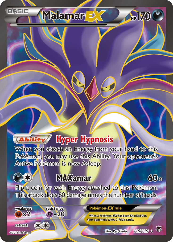 Malamar EX (115 Full Art) 115/119 - XY  Phantom Forces Holofoil