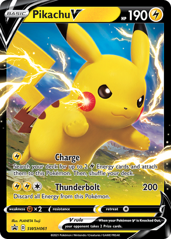 Pikachu V - SWSH061 SWSH061/307 - SWSH Sword & Shield Promo Cards Holofoil