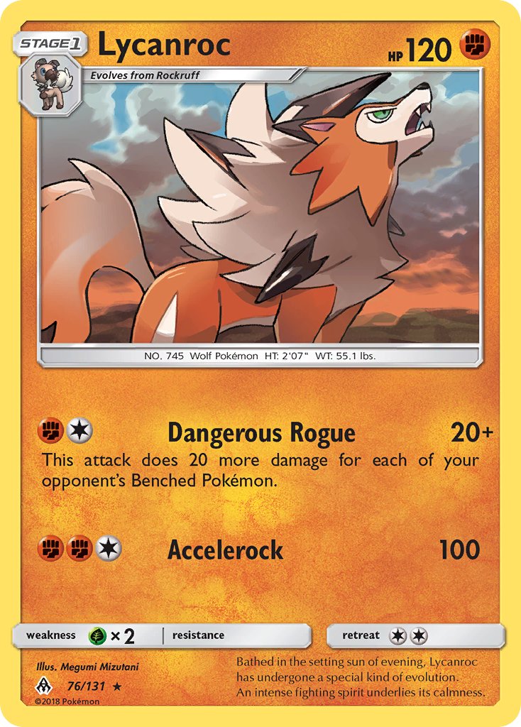 Lycanroc - 76/131 (SM Forbidden Light) - Deck Exclusives Holofoil