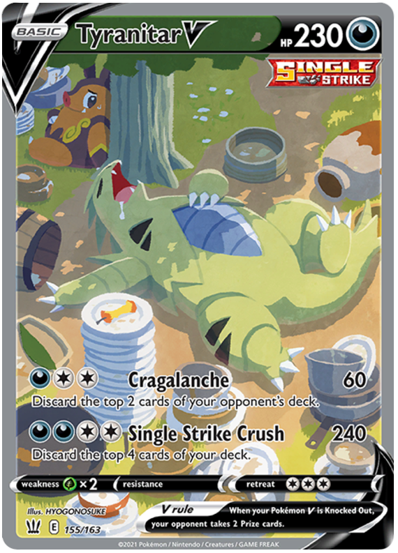 Tyranitar V (Alternate Full Art) 155/163 - SWSH05 Battle Styles Holofoil