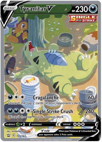Tyranitar V (Alternate Full Art) 155/163 - SWSH05 Battle Styles Holofoil