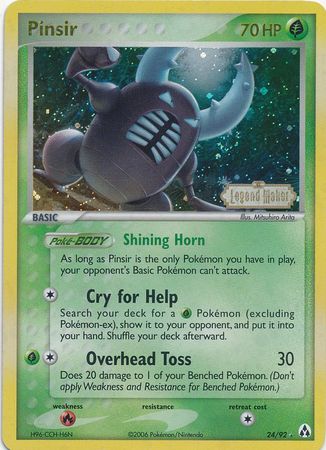 Pinsir/92 - Legend Maker Reverse Holofoil