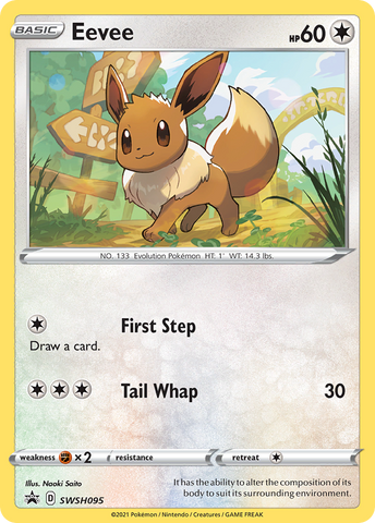 Eevee - SWSH095 SWSH095/307 - SWSH Sword & Shield Promo Cards Holofoil