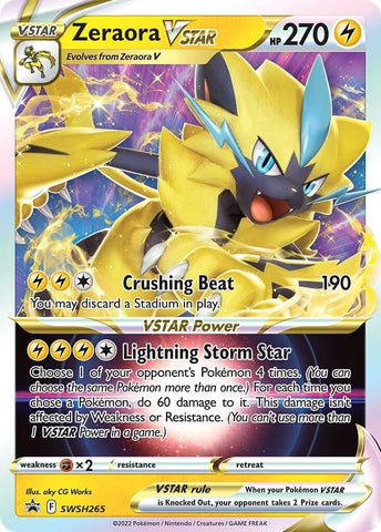 Zeraora VSTAR - SWSH265 - Jumbo Cards Holofoil