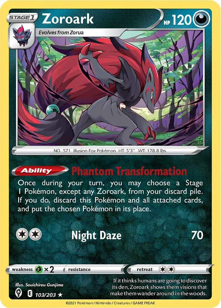 Zoroark (103/203) [Sword & Shield: Evolving Skies]