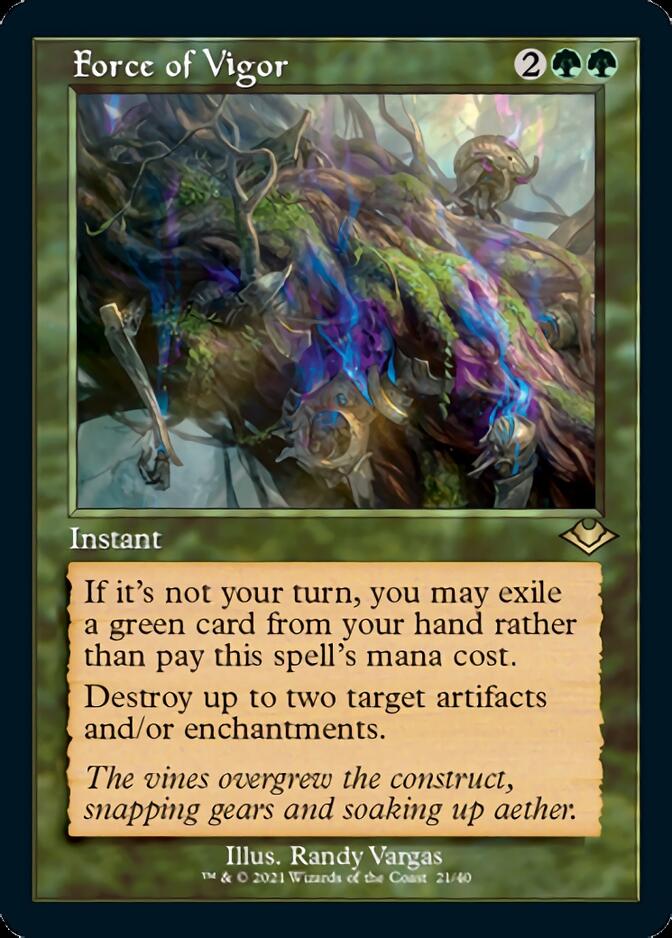 Force of Vigor (Retro Frame) (MH1-021) - Modern Horizons 1 Timeshifts Foil