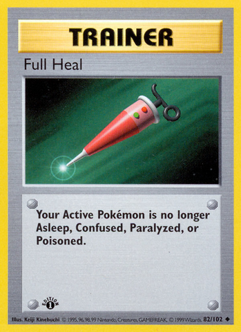 Full Heal - 82/102 - 1st Edition Base Set Shadowless - Uncommon