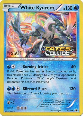 White Kyurem - XY128 (Prerelease) [Staff] - XY Promos Holofoil