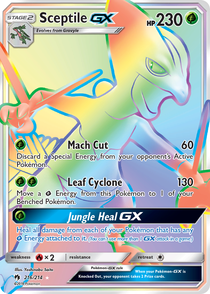 Sceptile GX (Secret)/214 - SM  Lost Thunder Holofoil