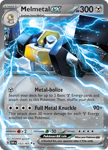 Melmetal ex 153 - SV03 Obsidian Flames Holofoil