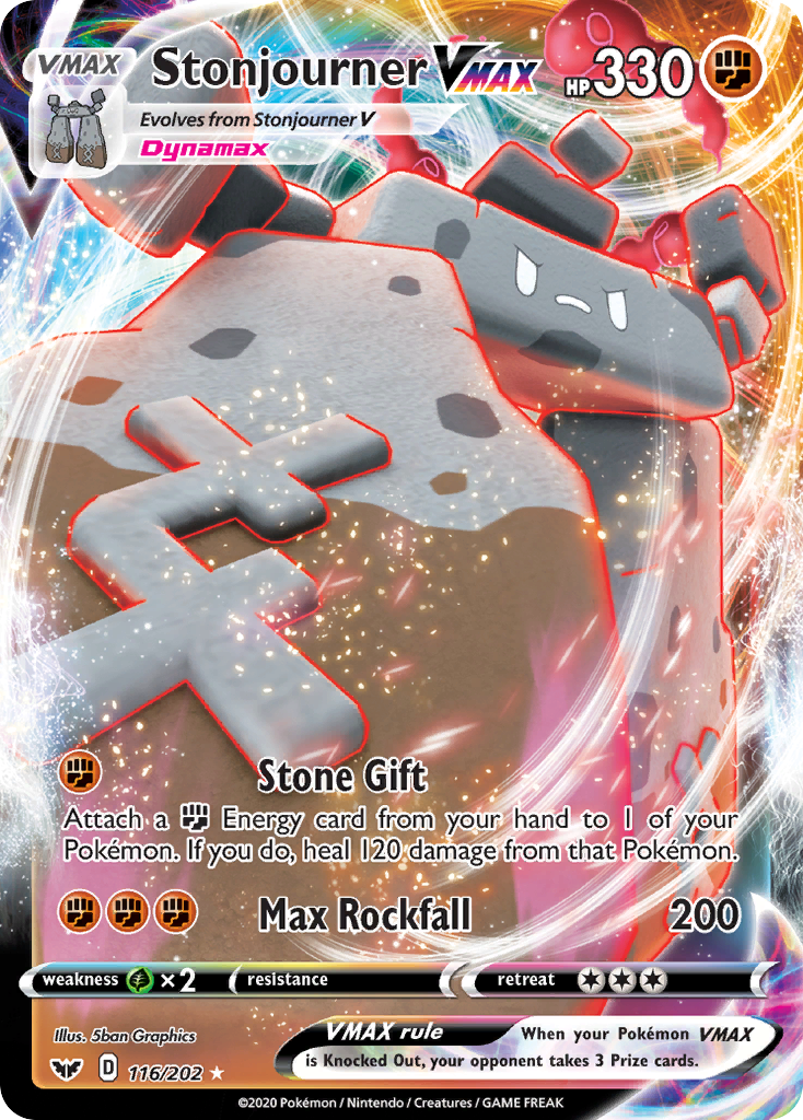 Stonjourner VMAX 116/202 - SWSH01 Sword & Shield Base Set Holofoil