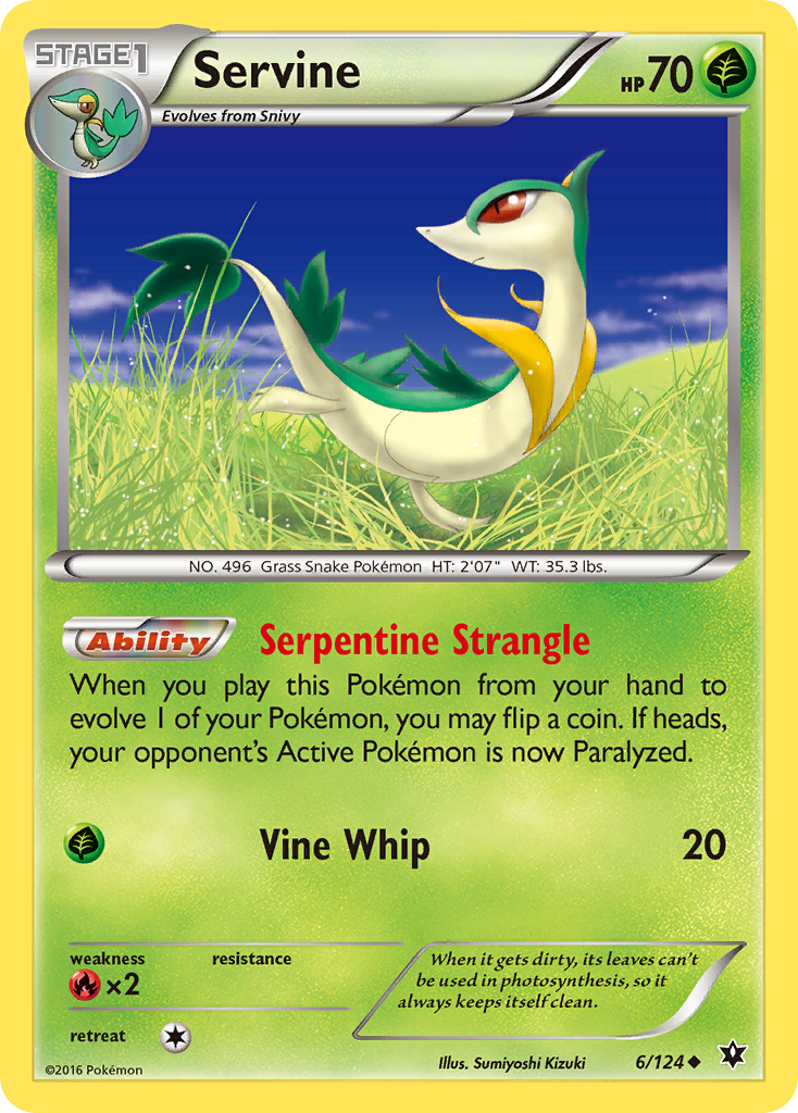Servine 6/124 - XY  Fates Collide