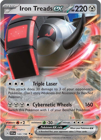 Iron Treads ex - 143/198 143 - SV01 Scarlet & Violet Base Set Holofoil