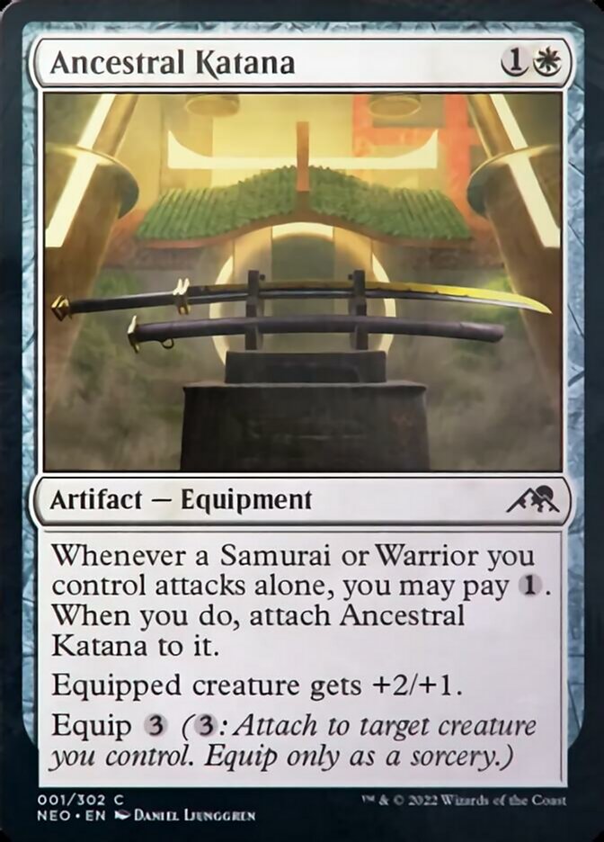 Ancestral Katana (NEO-001) - Kamigawa: Neon Dynasty