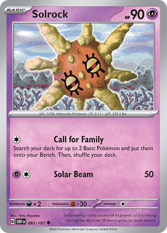 Solrock 93 - SV03 Obsidian Flames