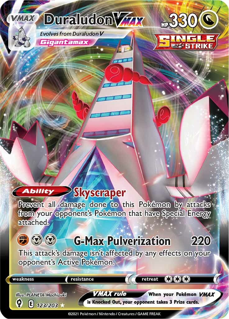 Duraludon VMAX 123/203 - SWSH07 Evolving Skies Holofoil