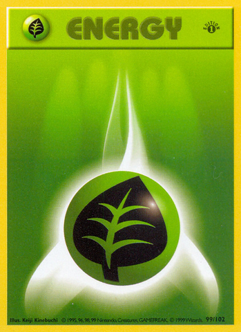 Grass Energy - 99/102 - 1st Edition Base Set Shadowless - Common